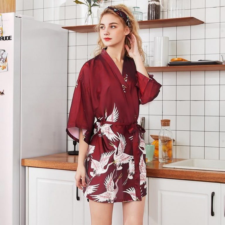 pyjama kimono femme bordeaux m 105